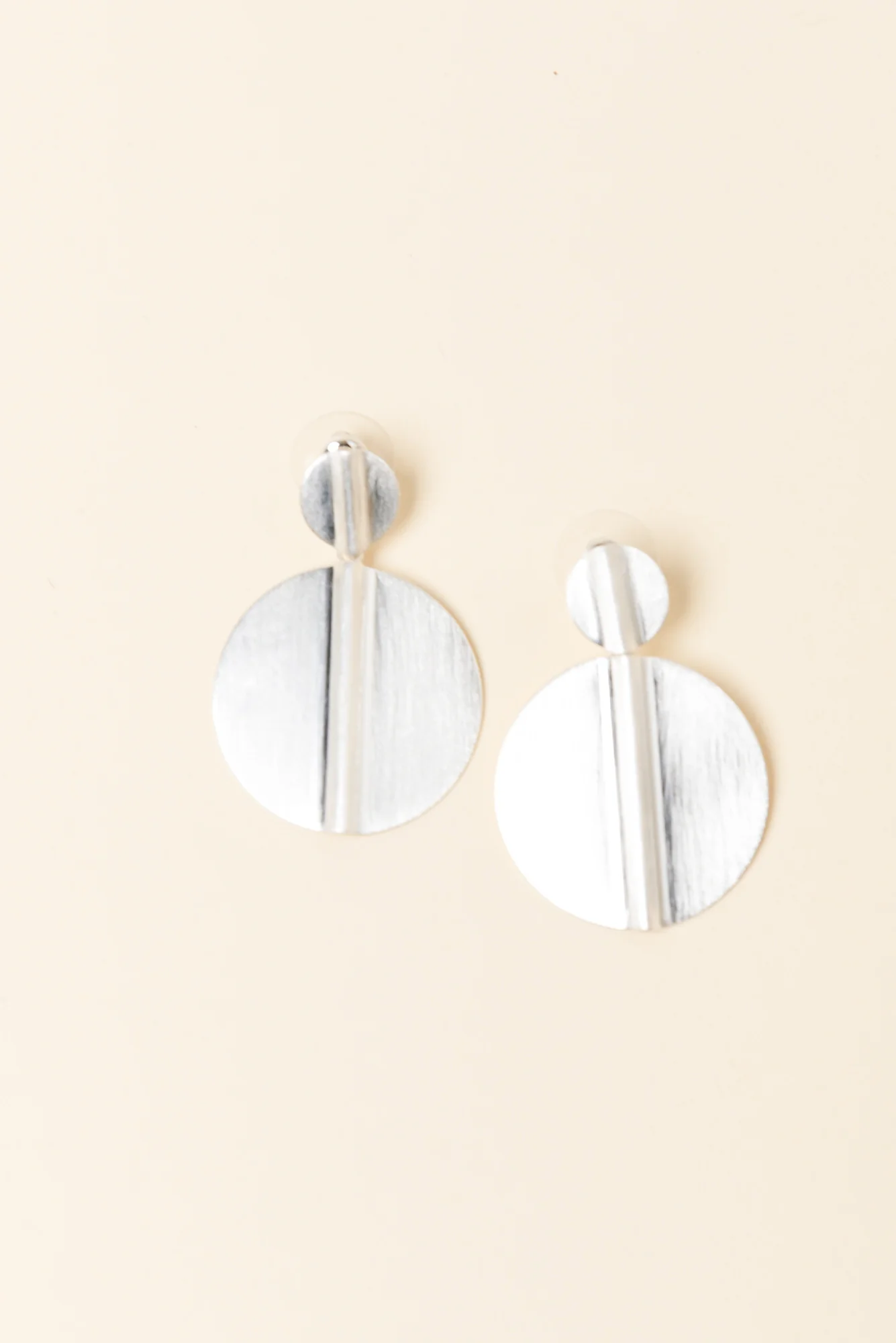 Tito Silver Circle Drop Earrings