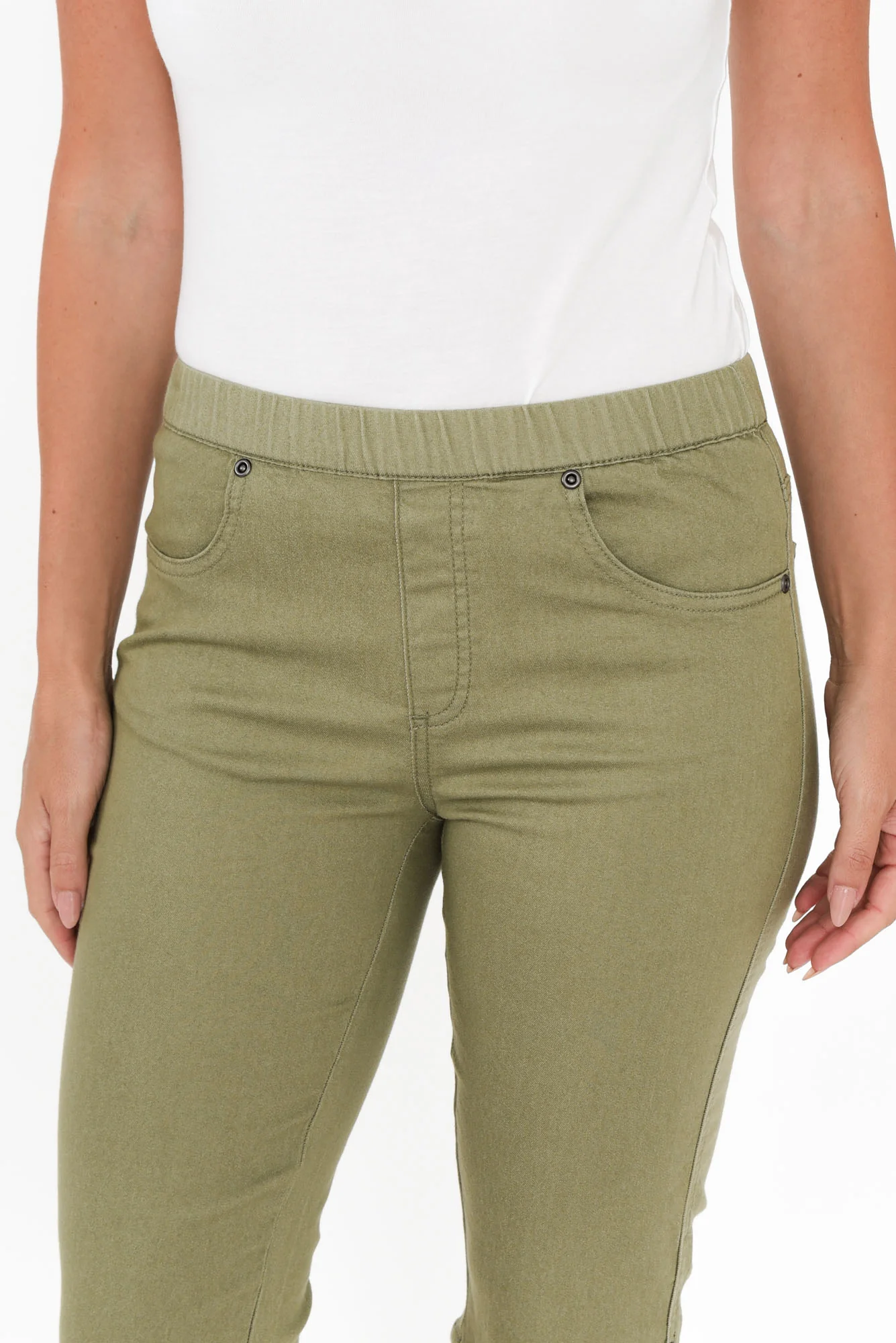Tora Khaki Stretch Shorts - Image 4