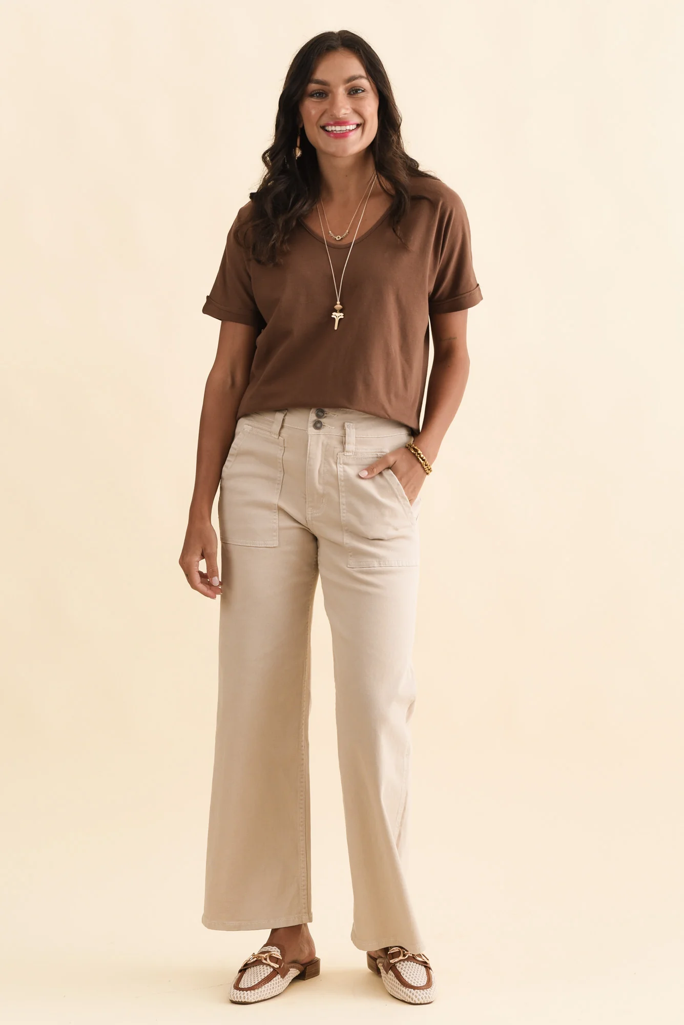 Toronto Brown Cotton Tee - Image 7