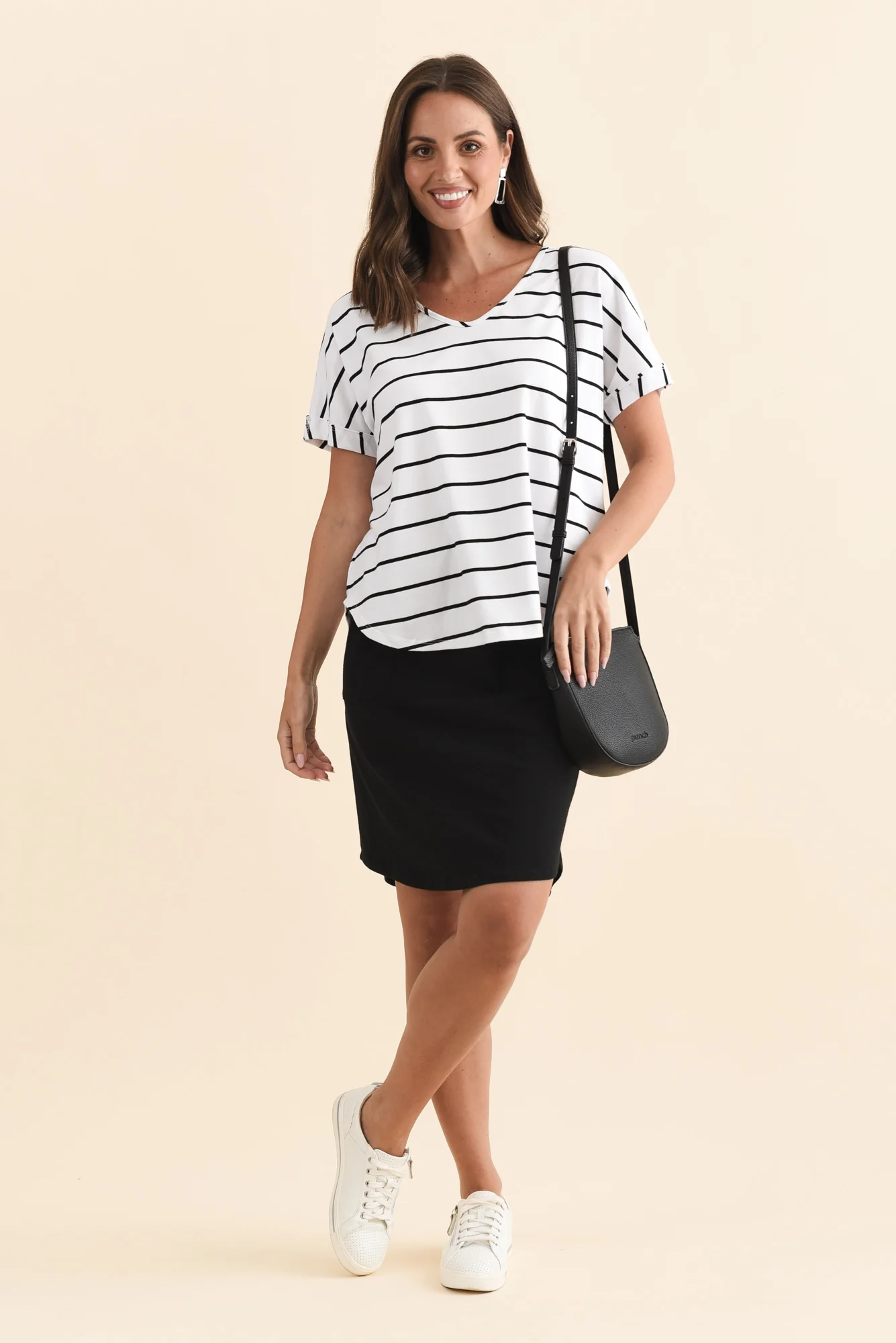 Toronto White Stripe Cotton Tee - Image 2