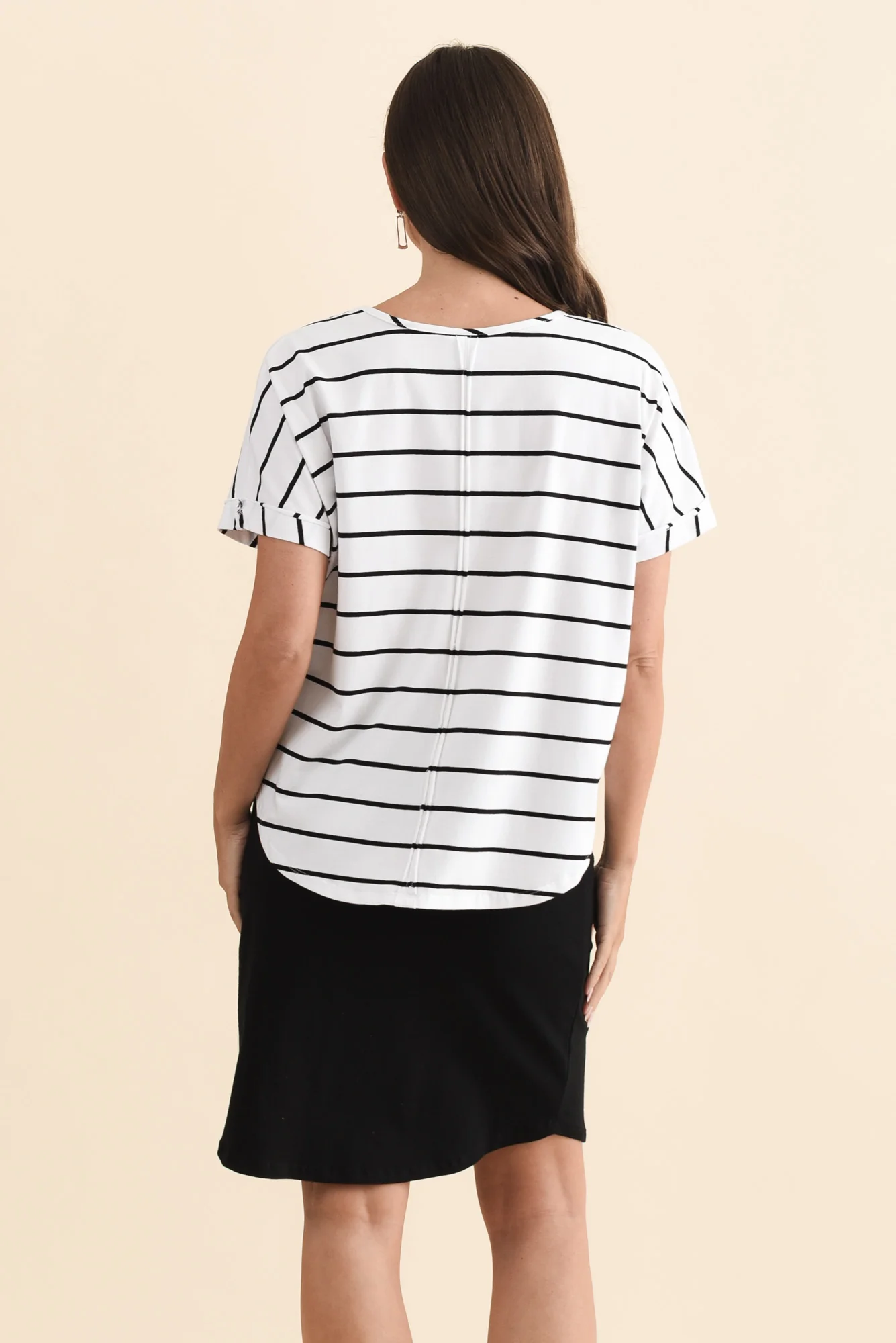Toronto White Stripe Cotton Tee - Image 4