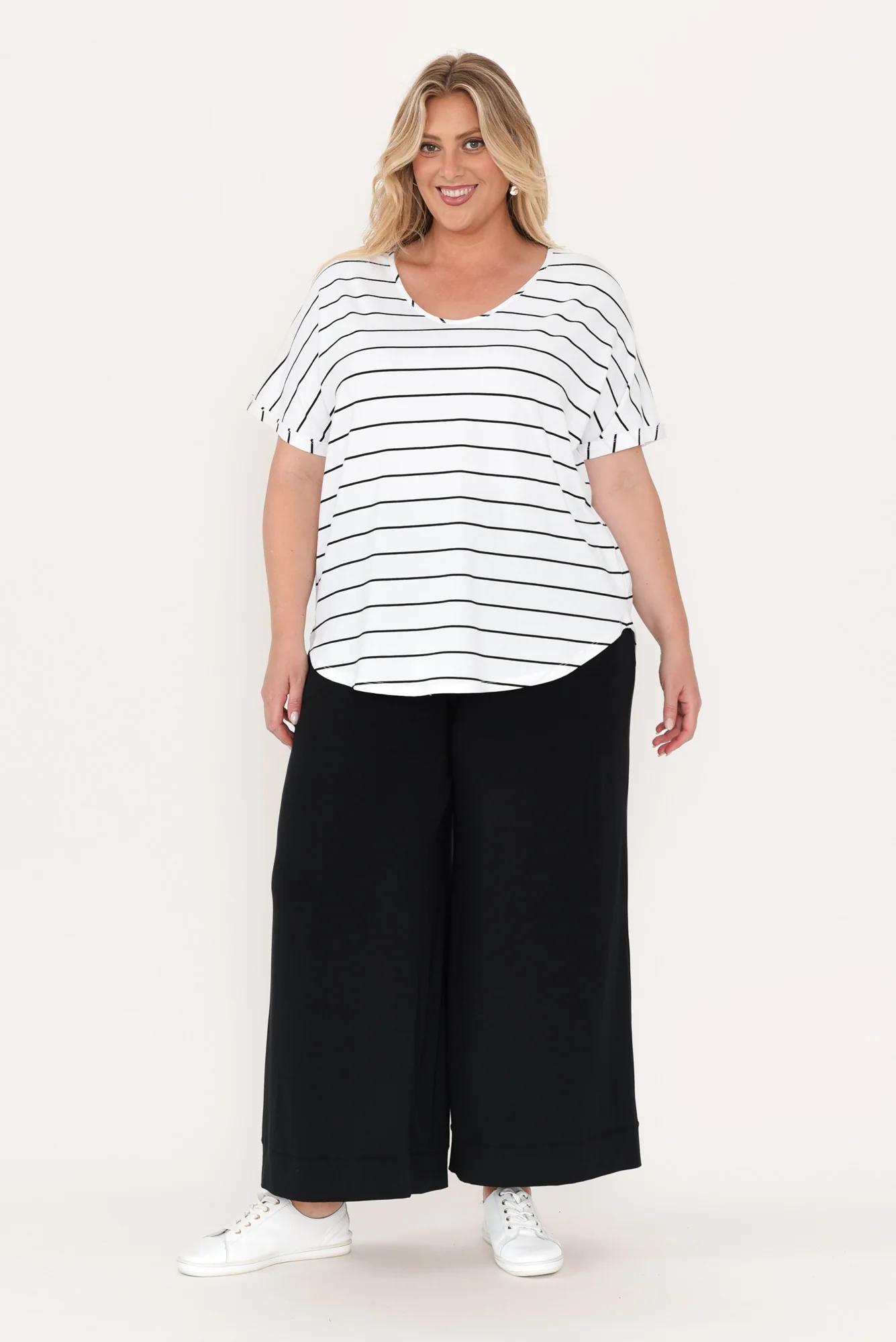 Toronto White Stripe Cotton Tee - Image 8
