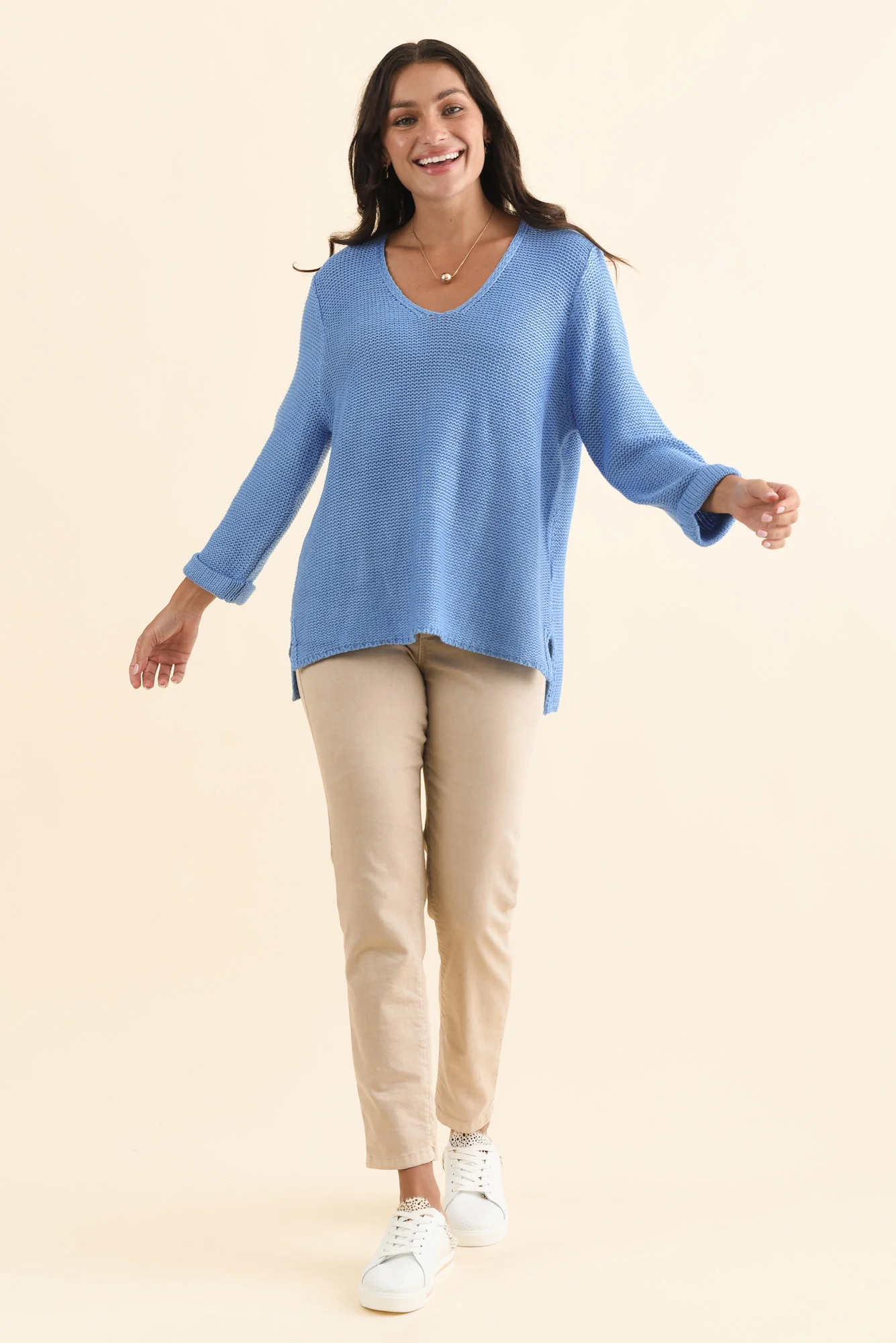 Toulouse Blue Cotton Jumper - Image 7