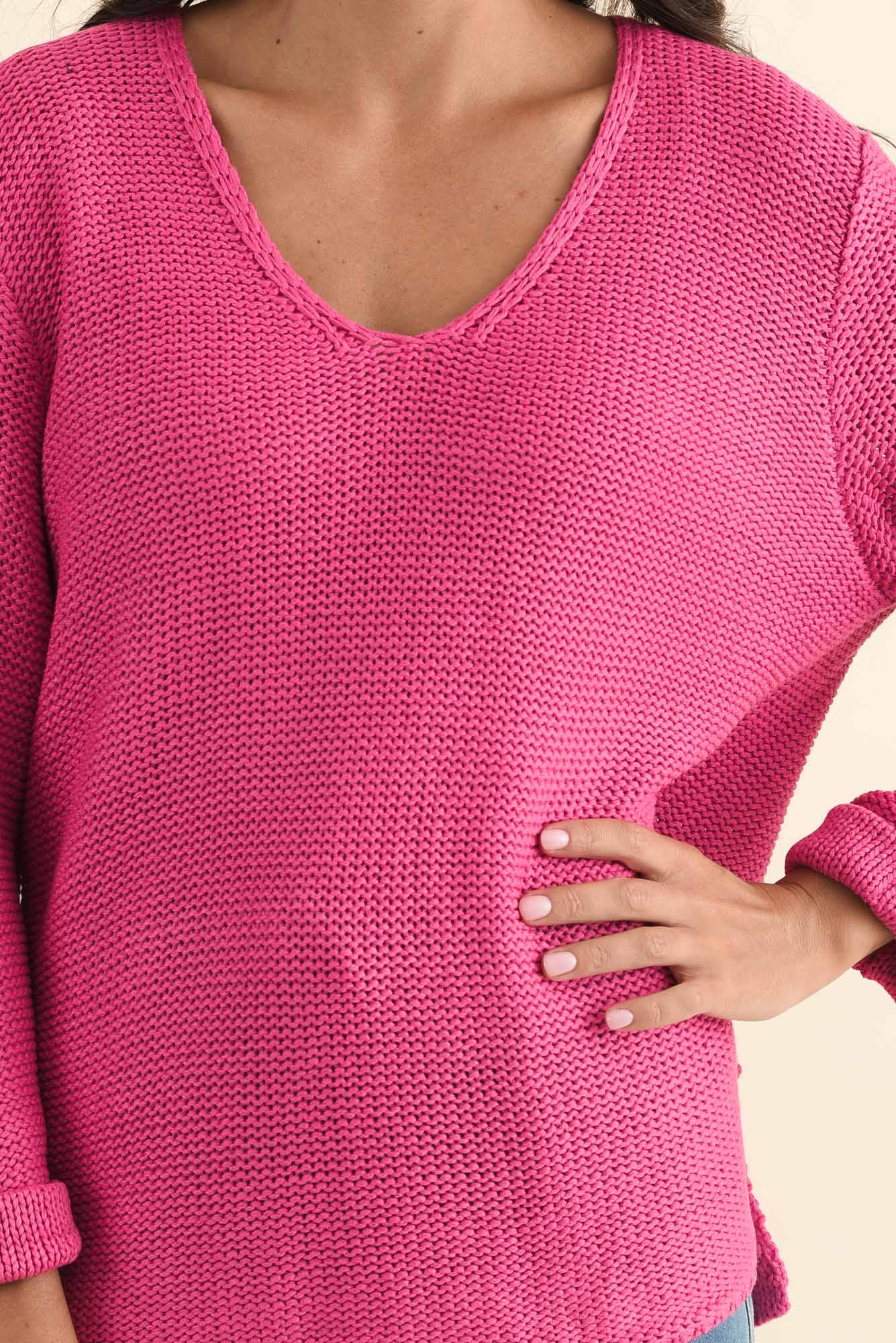 Toulouse Hot Pink Cotton Jumper - Image 5