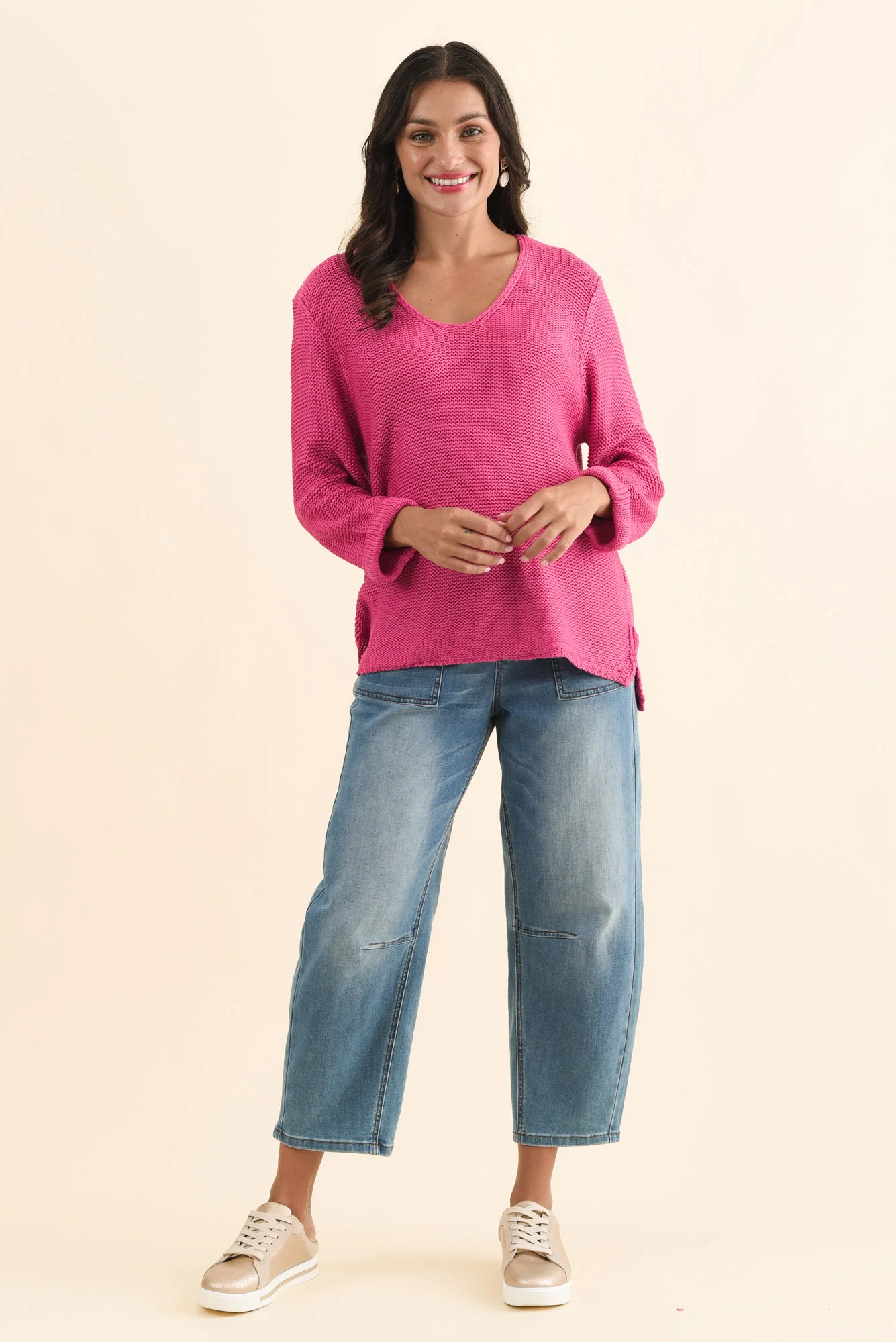 Toulouse Hot Pink Cotton Jumper - Image 6