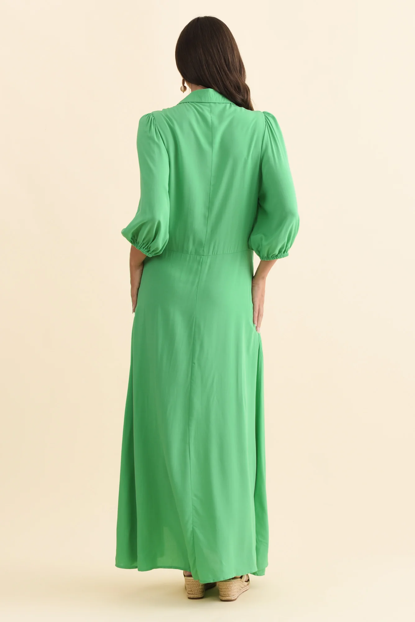 Trinity Green Tie Dress - Image 4