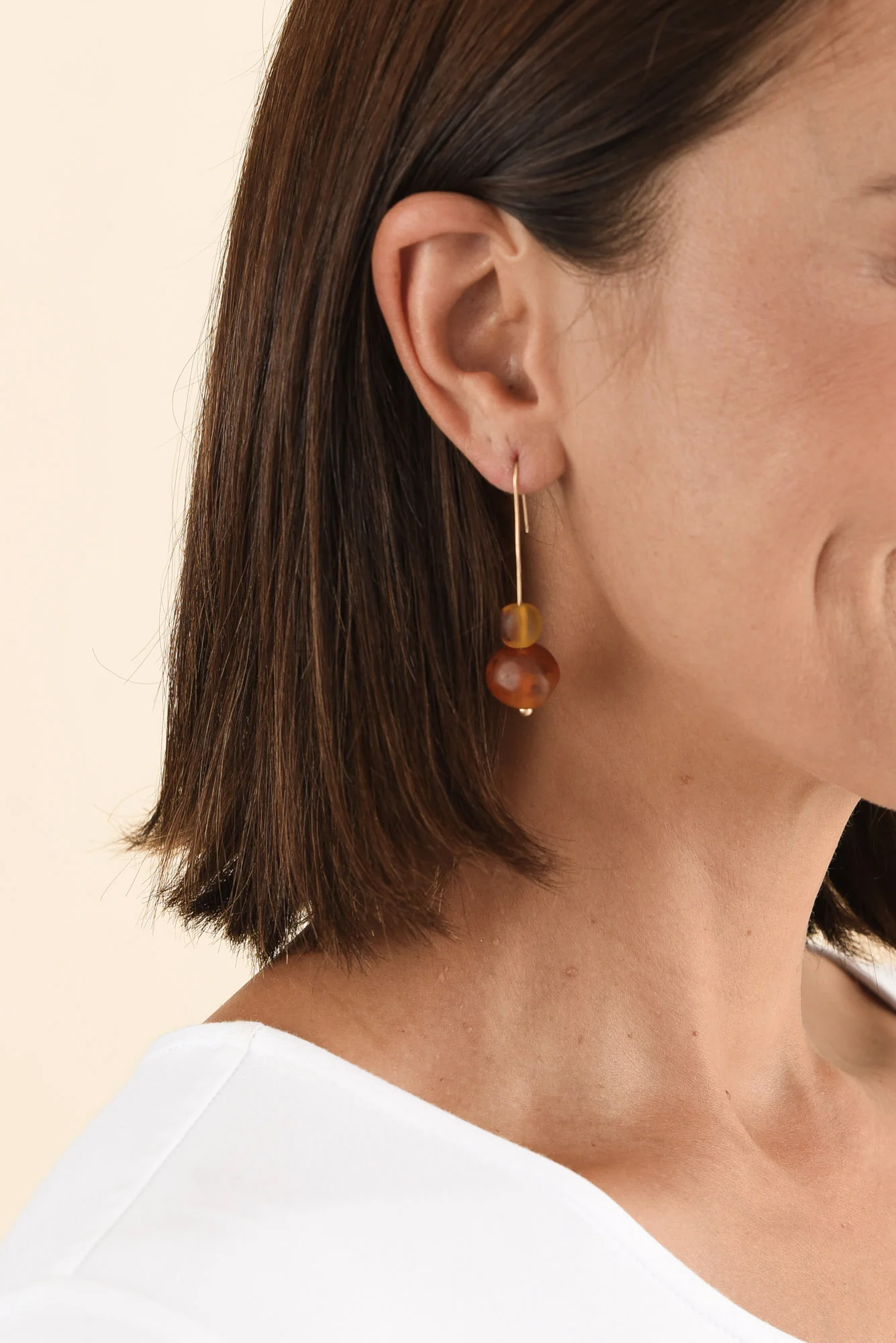 Vance Brown Resin Beaded Earrings - Image 2