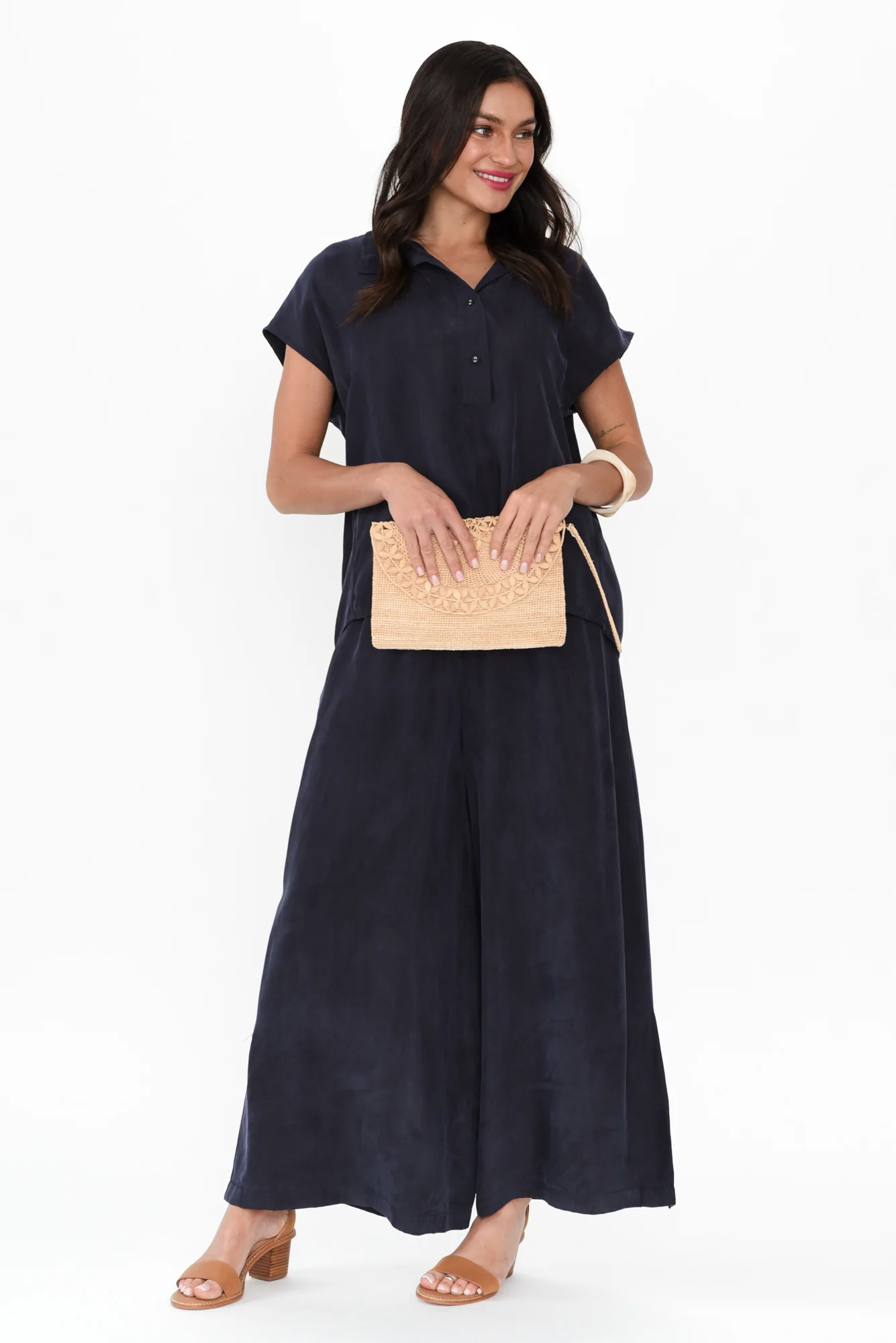 Vault Navy Cupro Pants - Image 3