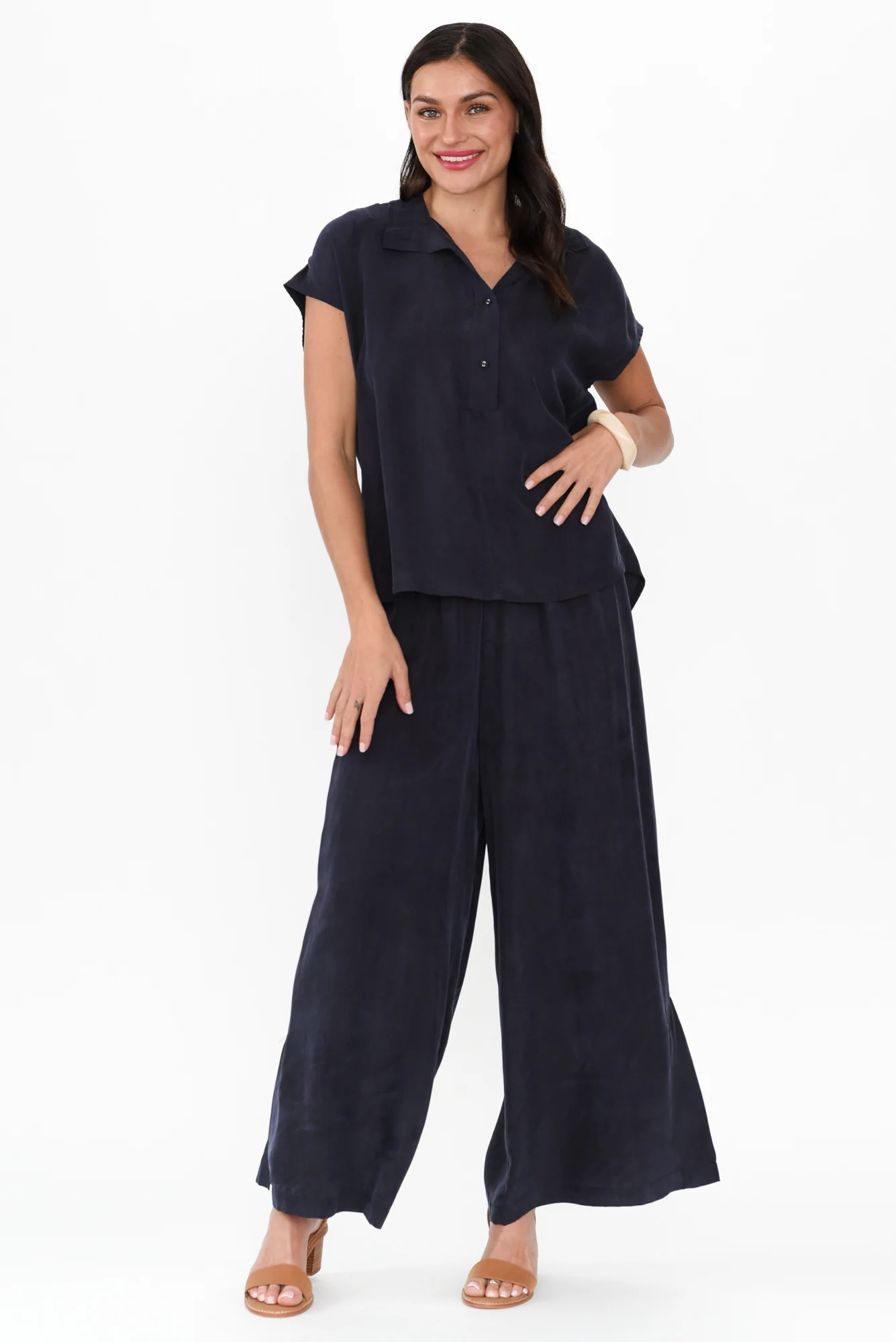 Vault Navy Cupro Pants - Image 7