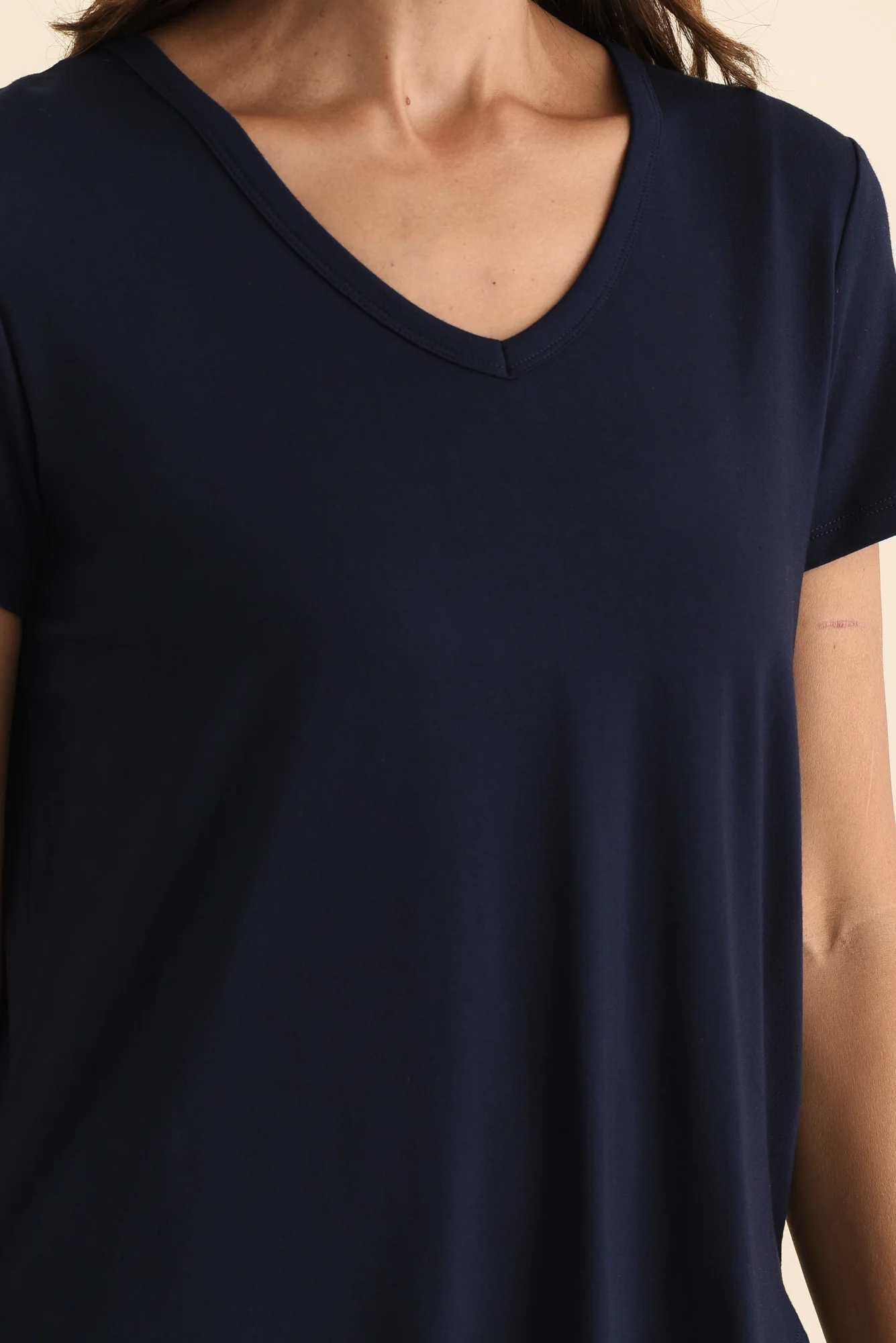 Veronica Navy Bamboo Tee - Image 5