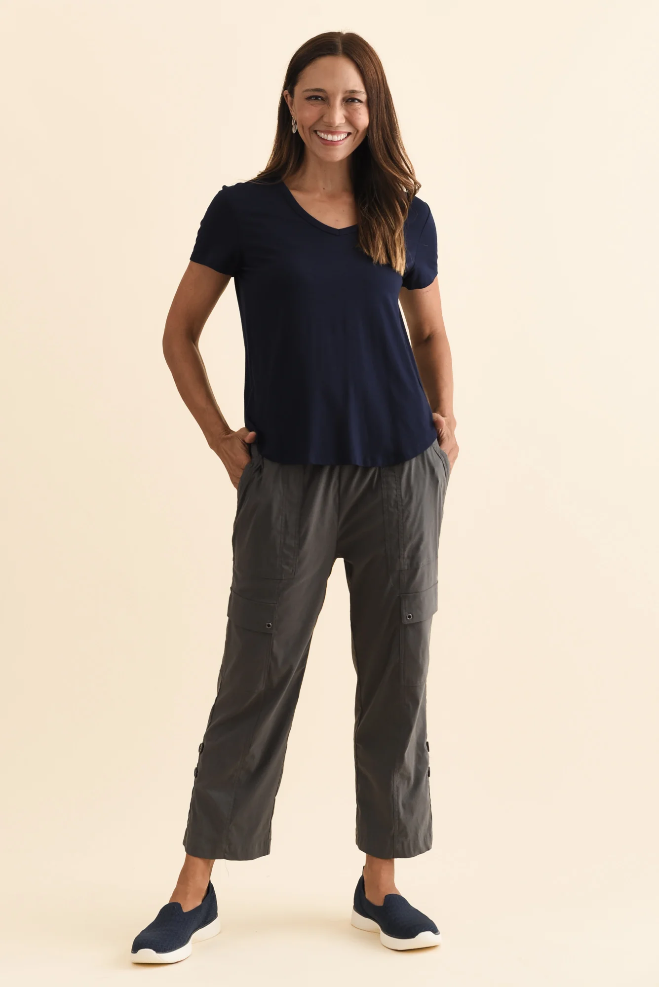 Veronica Navy Bamboo Tee - Image 7