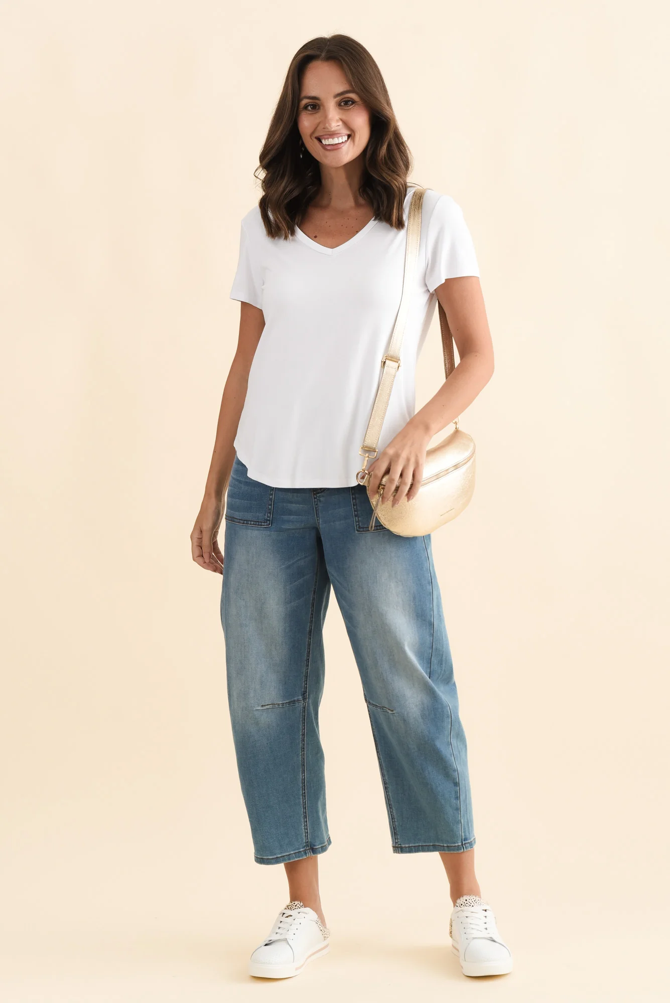 Veronica White Bamboo Tee - Image 3