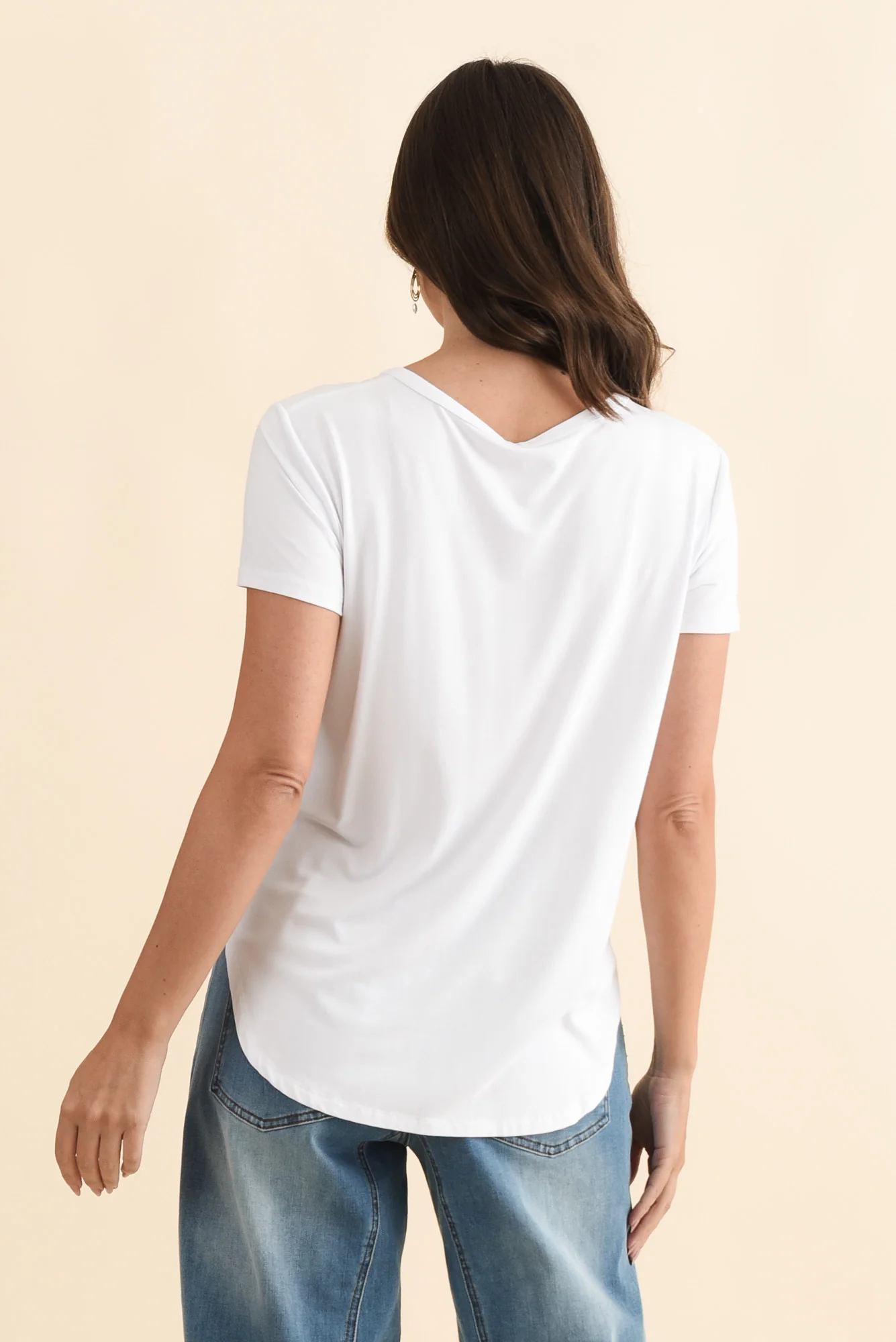 Veronica White Bamboo Tee - Image 5