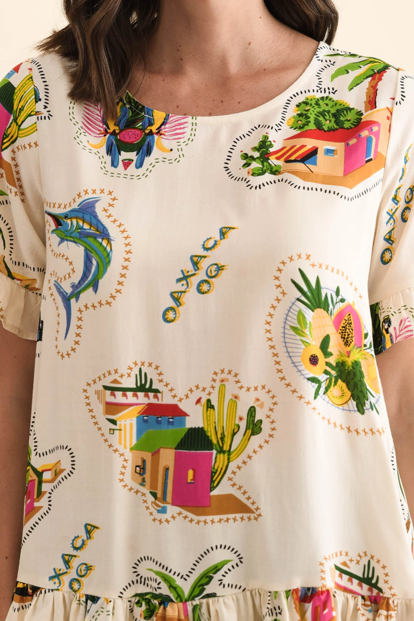 Vienna Natural Fiesta Frill Top - Image 5