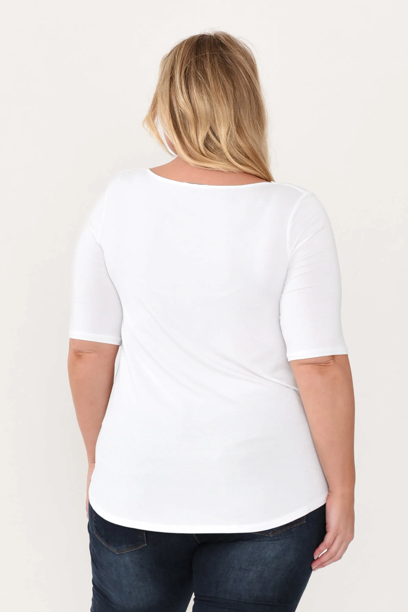 Buttery White Half Sleeve Top - Image 10