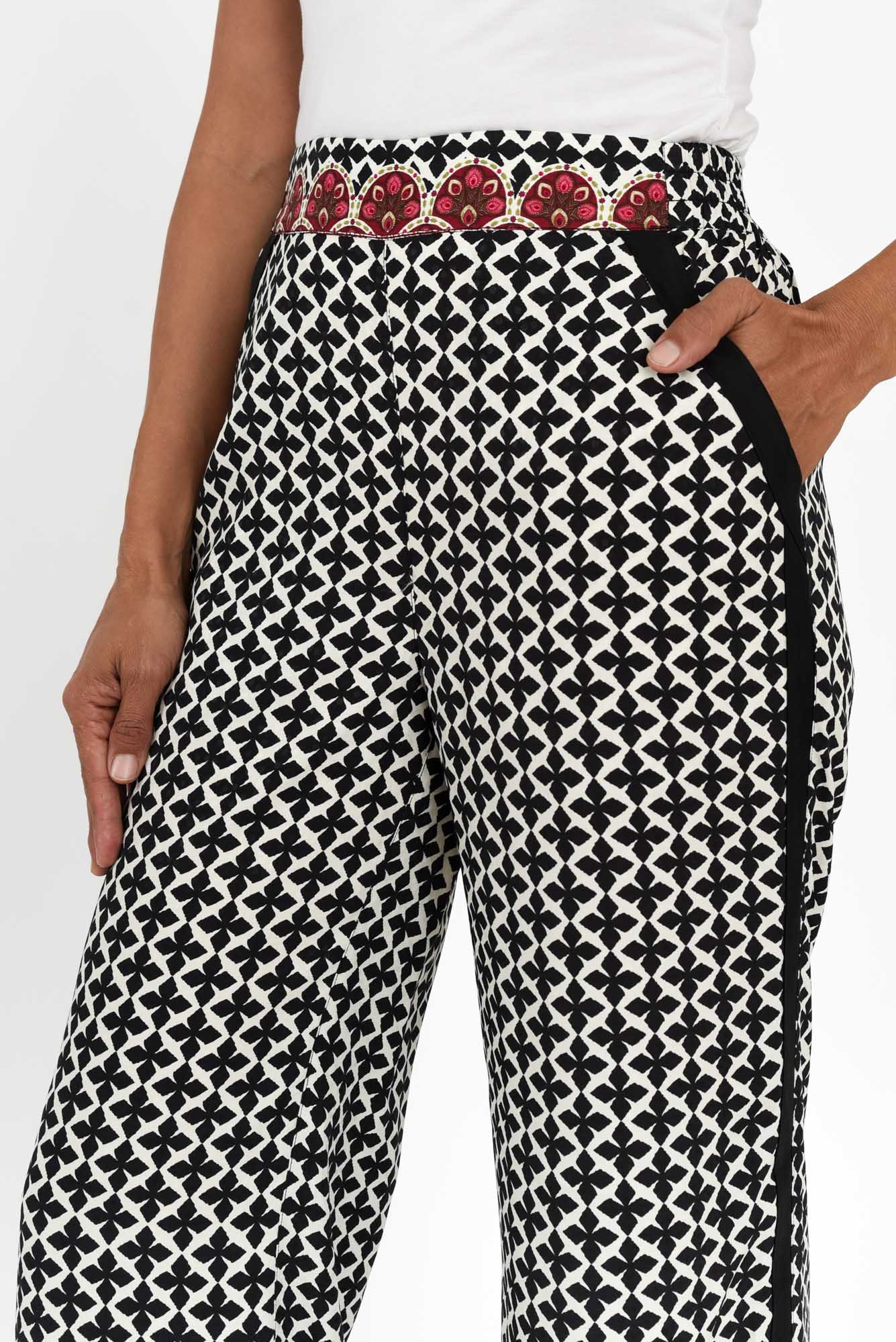 Willow Black Geo Wide Leg Pants - Image 3