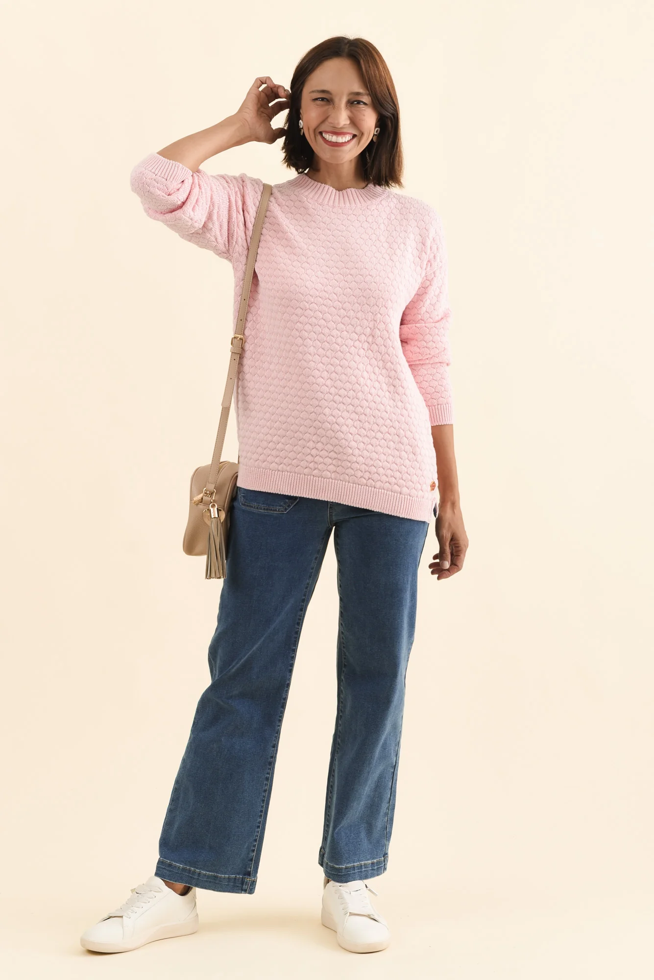 Yanny Blush Organic Cotton Knit Jumper - Image 3