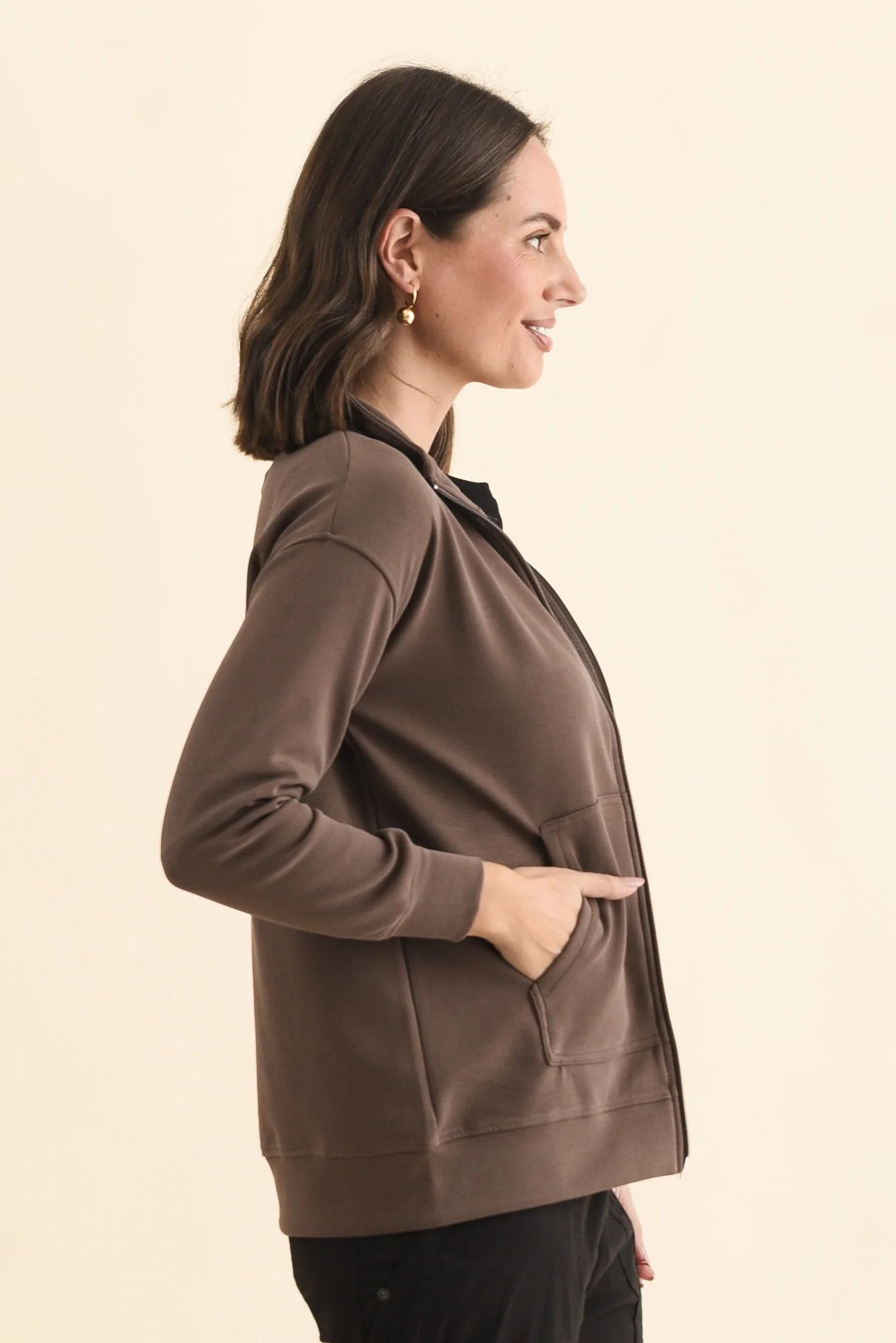 York Brown Zip Jacket - Image 3