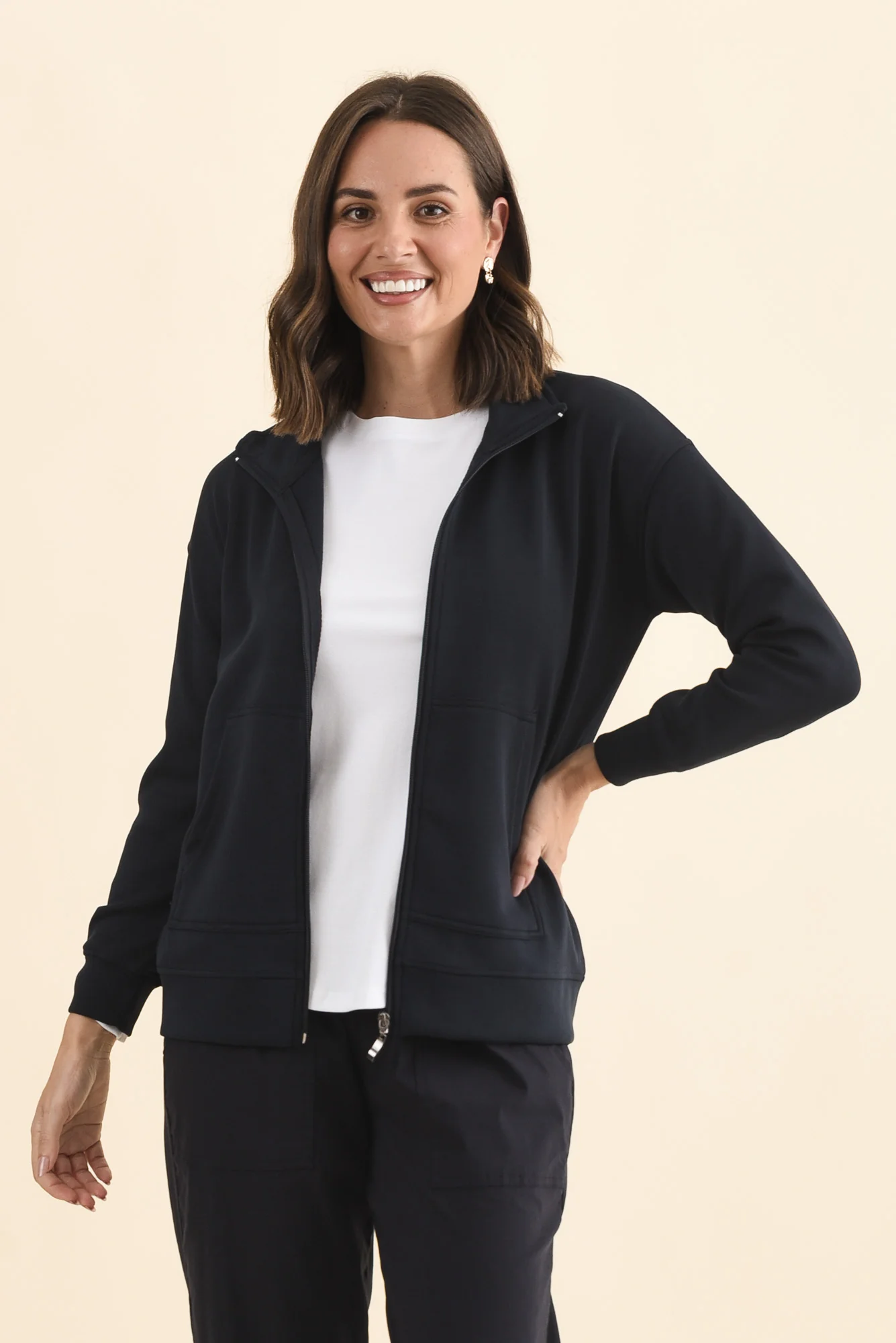 York Navy Zip Jacket