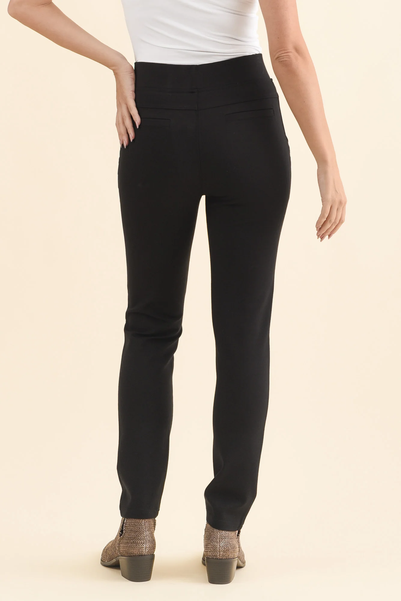 Zachary Black Stretch Pants - Image 4