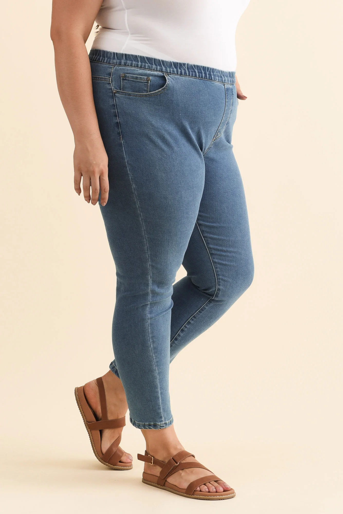 Zadie Blue Stretch Jeans - Image 10
