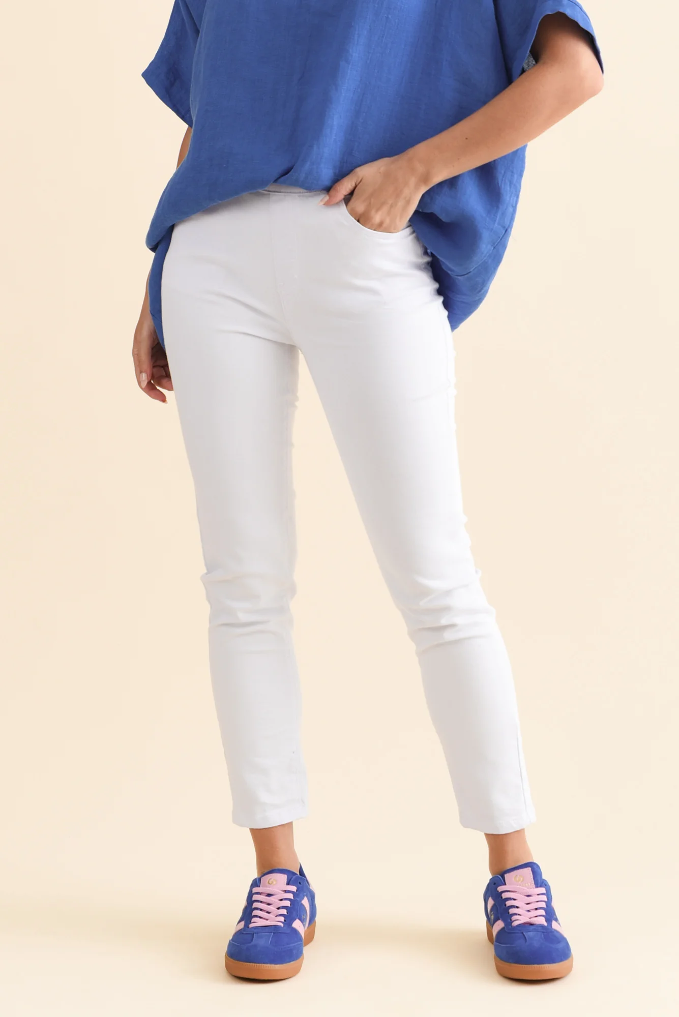 Zadie White Stretch Jeans - Image 2