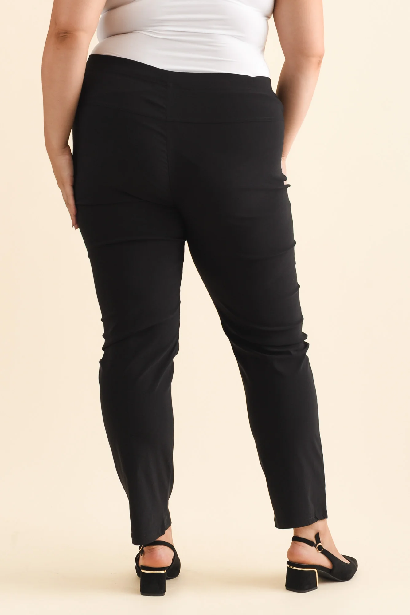 Zara Black Stretch Full Length Pants - Image 10