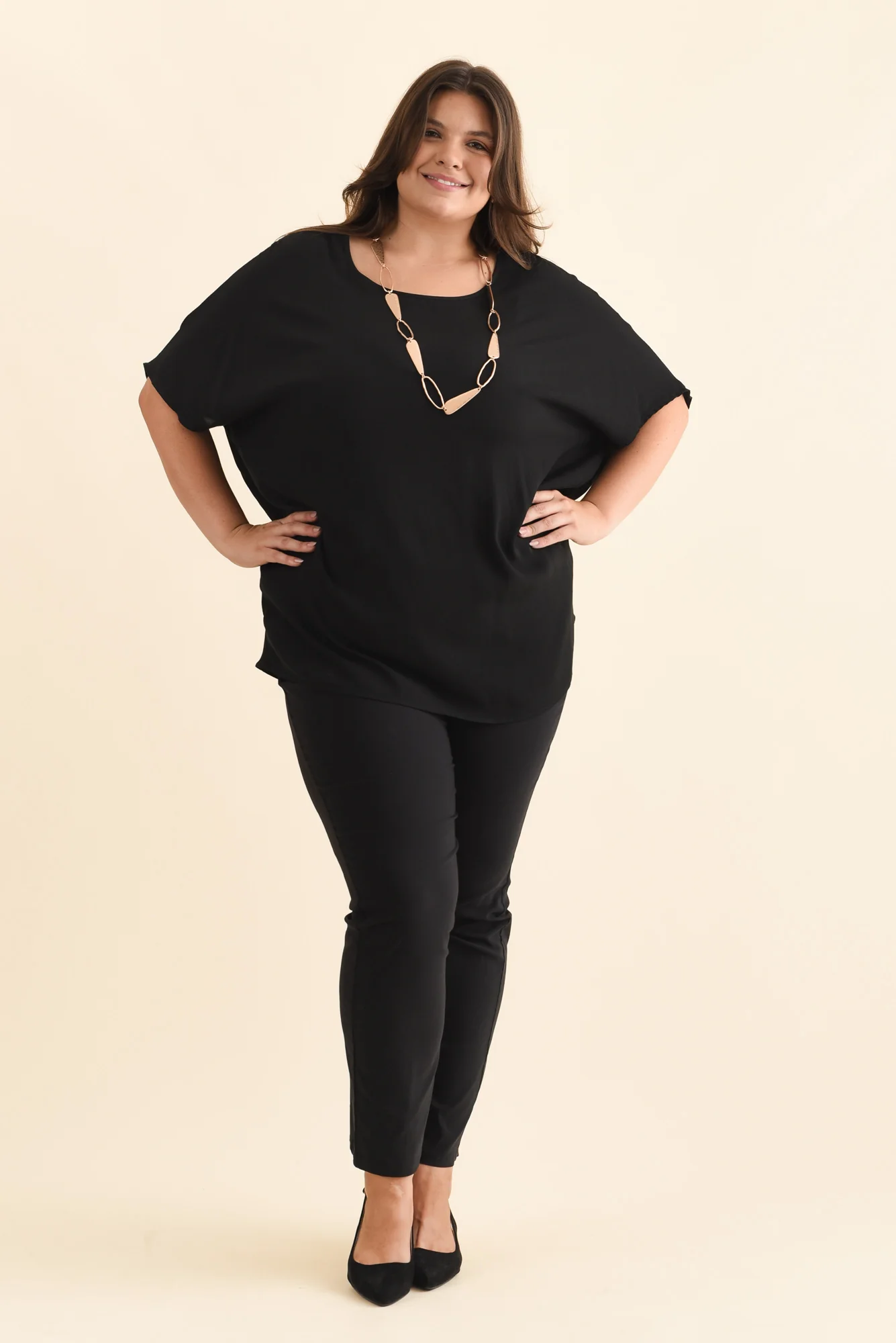 Zara Black Stretch Full Length Pants - Image 8