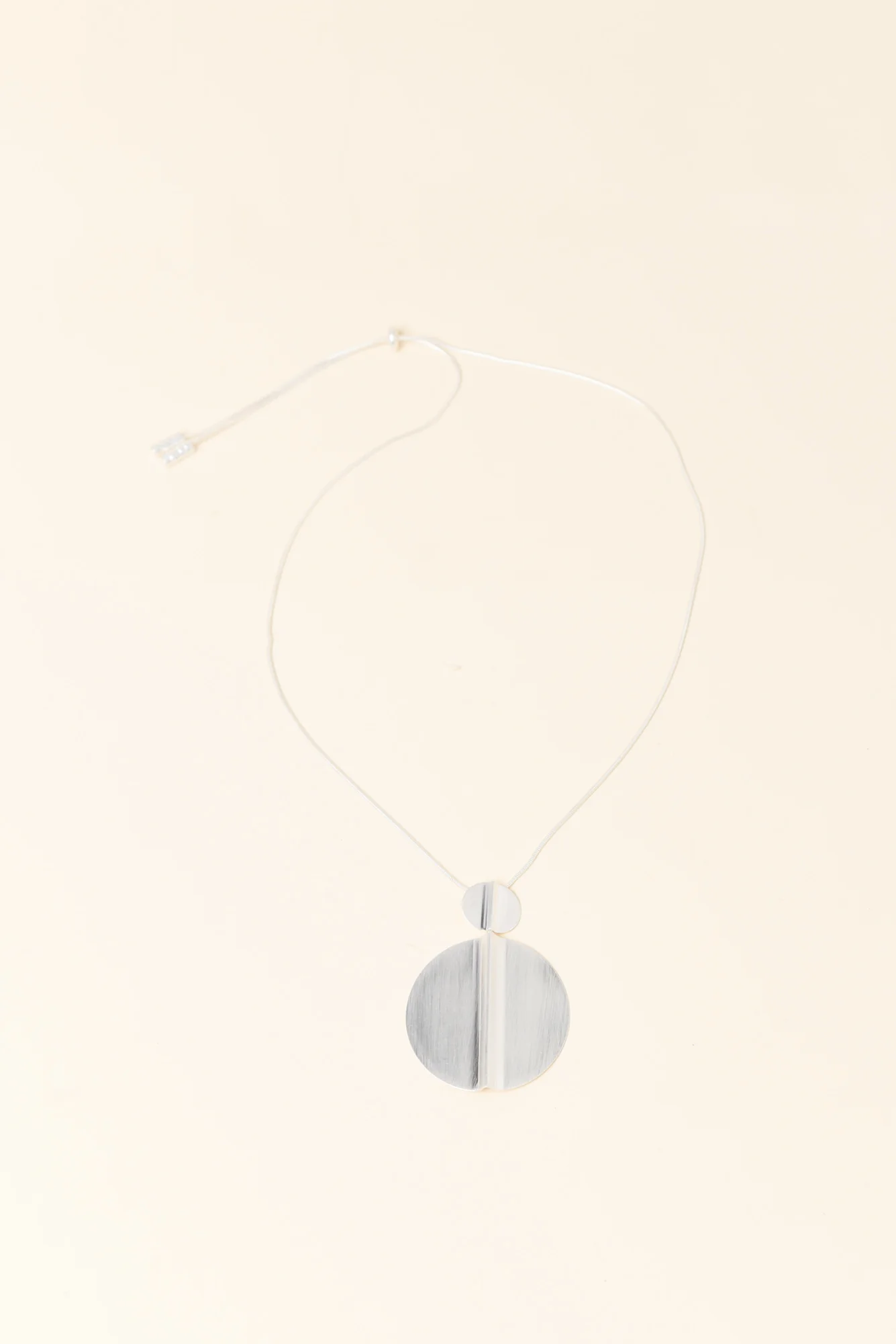 Zarah Silver Disc Necklace