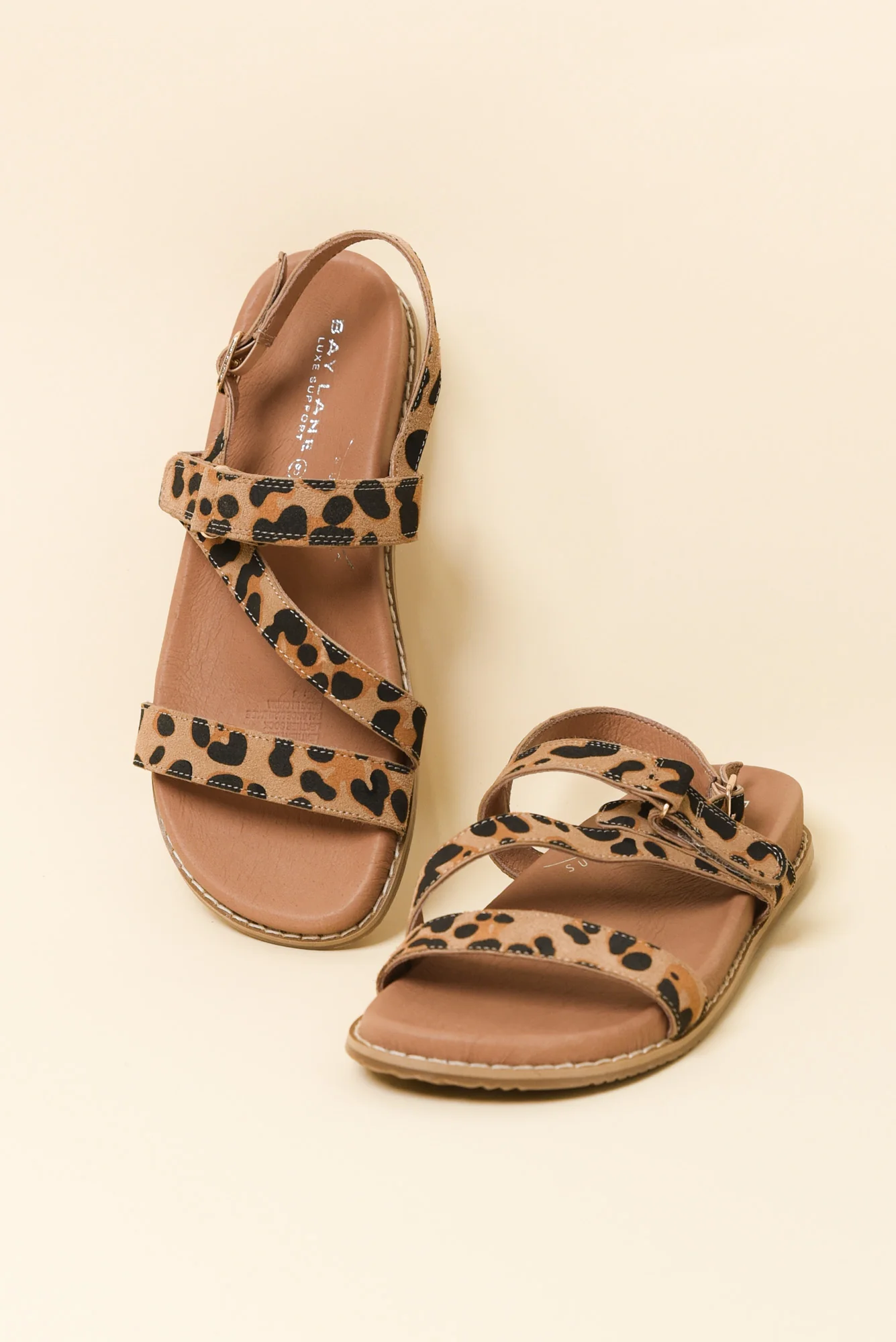 Zorba Brown Leopard Leather Sandal - Image 2