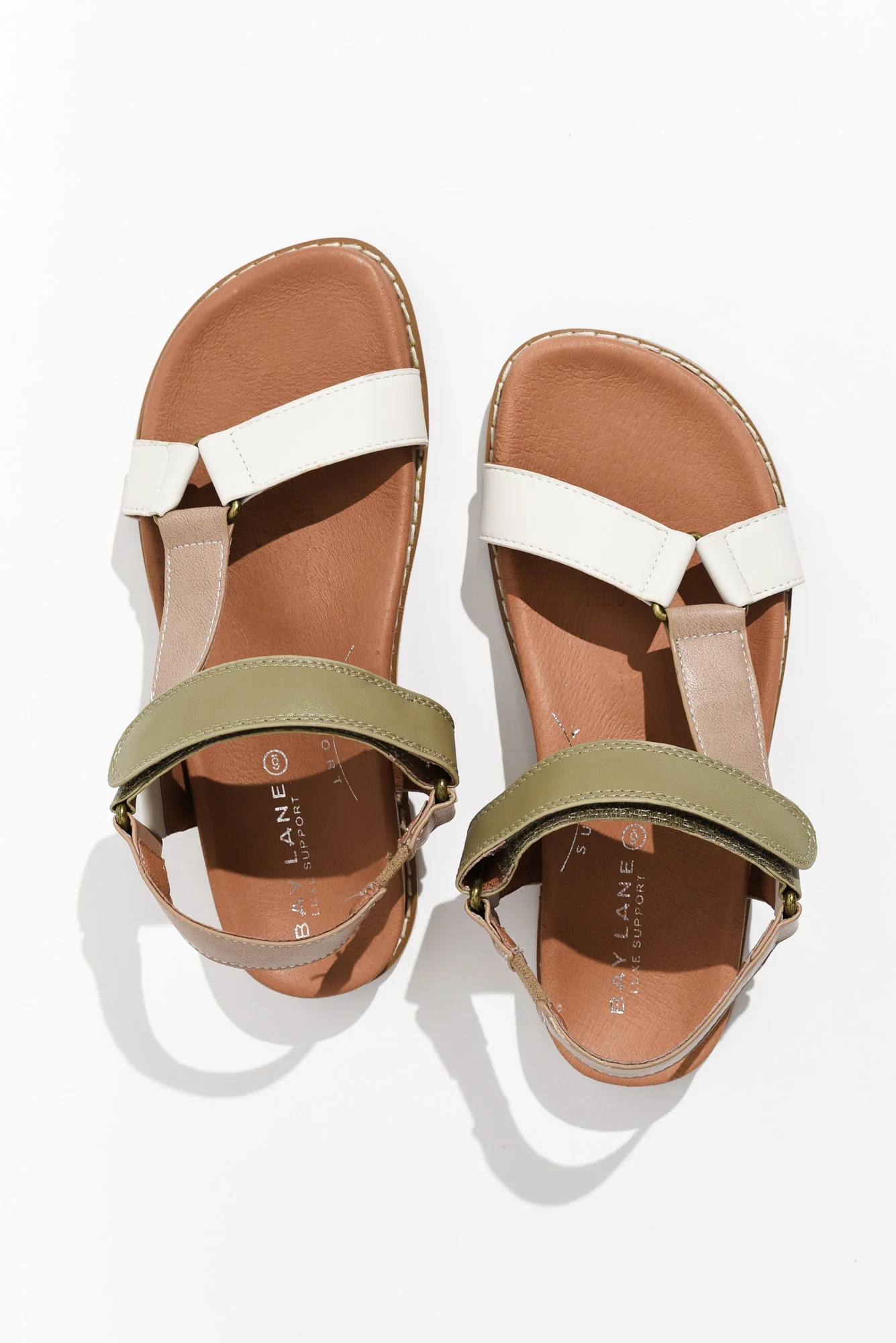 Zulu Taupe Leather Velcro Sandal - Image 4